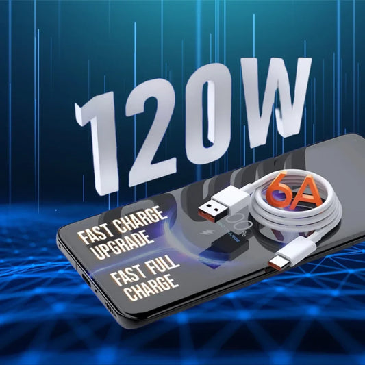 شاحن Xiaomi الأصلي 120W فائق السرعة - محول حائط هايبر تشارج مع كابل Type-C لهواتف Xiaomi 13 و 12 و 11 Ultra و Redmi