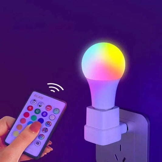 لمبة LED ملونة RGB بـ 16 لون - لمبة متعددة الألوان E27 220V للإضاءة المنزلية قابلة للتعتيم مع ريموت كنترول 24 زر