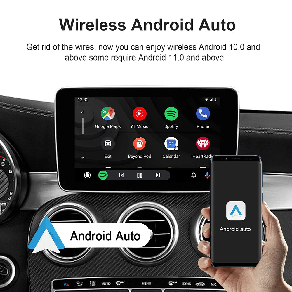 صندوق Android 13 الذكي للسيارة - محول CarPlay لاسلكي وAndroid Auto مع Netflix وYouTube لسيارات Chery Arrizo 5 و 7 وTiggo 3 و 3X و 5X