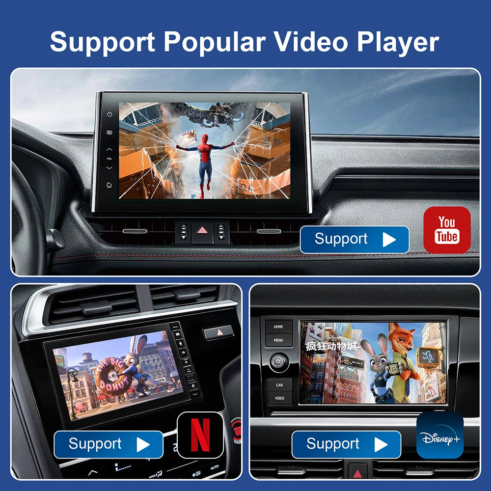 صندوق Android 13 الذكي للسيارة - محول CarPlay لاسلكي وAndroid Auto مع Netflix وYouTube لسيارات Chery Arrizo 5 و 7 وTiggo 3 و 3X و 5X