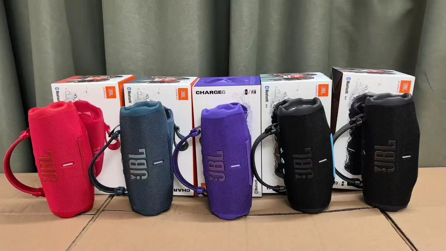 سماعة JBL Charge 6 بلوتوث - سماعة محمولة FLIP6 مقاومة للماء IPX7 بباس ستيريو للخارج مع مكبر صوت مستقل