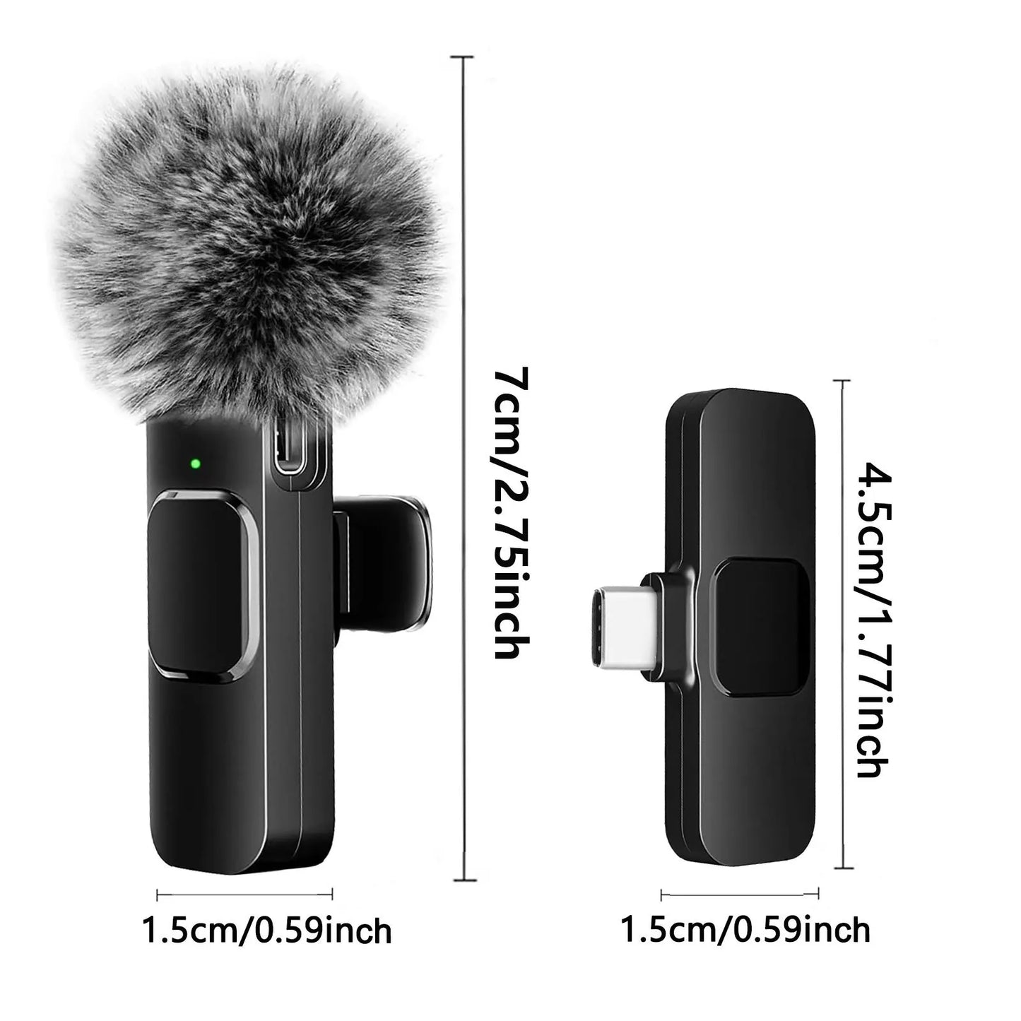 ميكروفون Lavalier لاسلكي للتسجيل - iPhone وAndroid