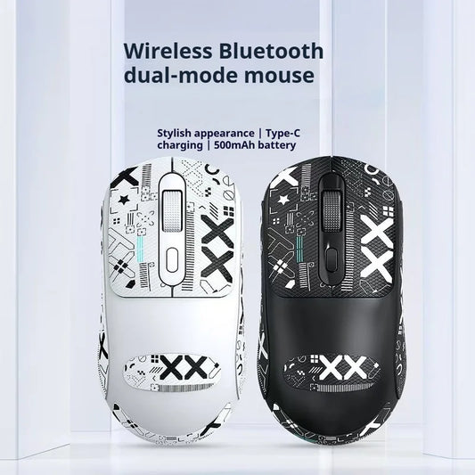 ماوس ألعاب بلوتوث 2025 الجديد - ماوس لاسلكي قابل للشحن 2.4G USB بإضاءة RGB للآيباد والتابلت واللابتوب