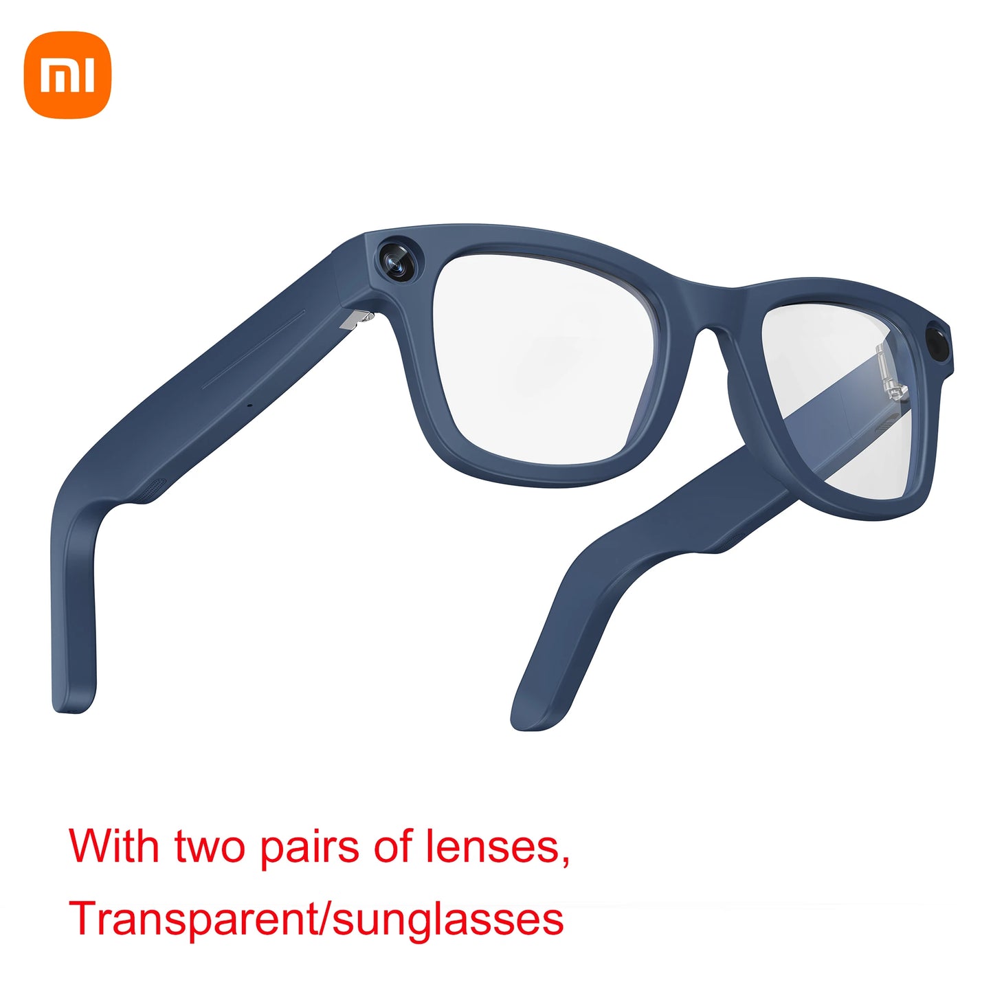 نظارات Xiaomi Mijia الذكية بالذكاء الاصطناعي - كاميرا 800 ميجابكسل للتصوير والفيديو مع ترجمة صوتية ومقاومة للماء وبلوتوث