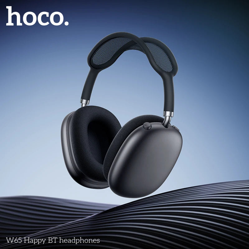 سماعات HOCO W65 بلوتوث 5.4 الجديدة - سماعات كبيرة HiFi للموسيقى والرياضة والألعاب لآيفون وأندرويد مع ميكروفون