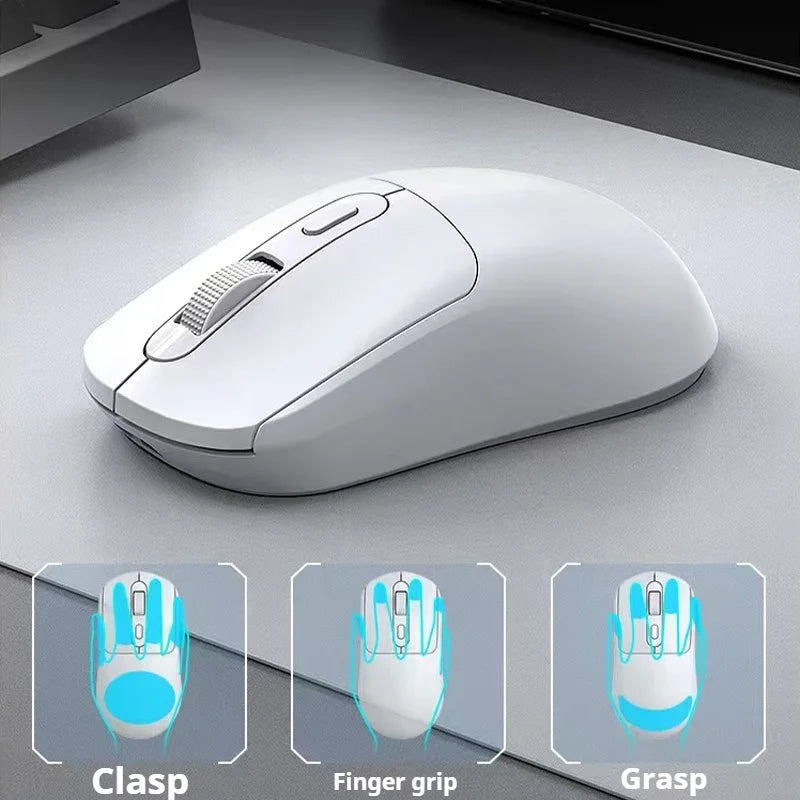 ماوس ألعاب بلوتوث 2025 الجديد - ماوس لاسلكي قابل للشحن 2.4G USB بإضاءة RGB للآيباد والتابلت واللابتوب