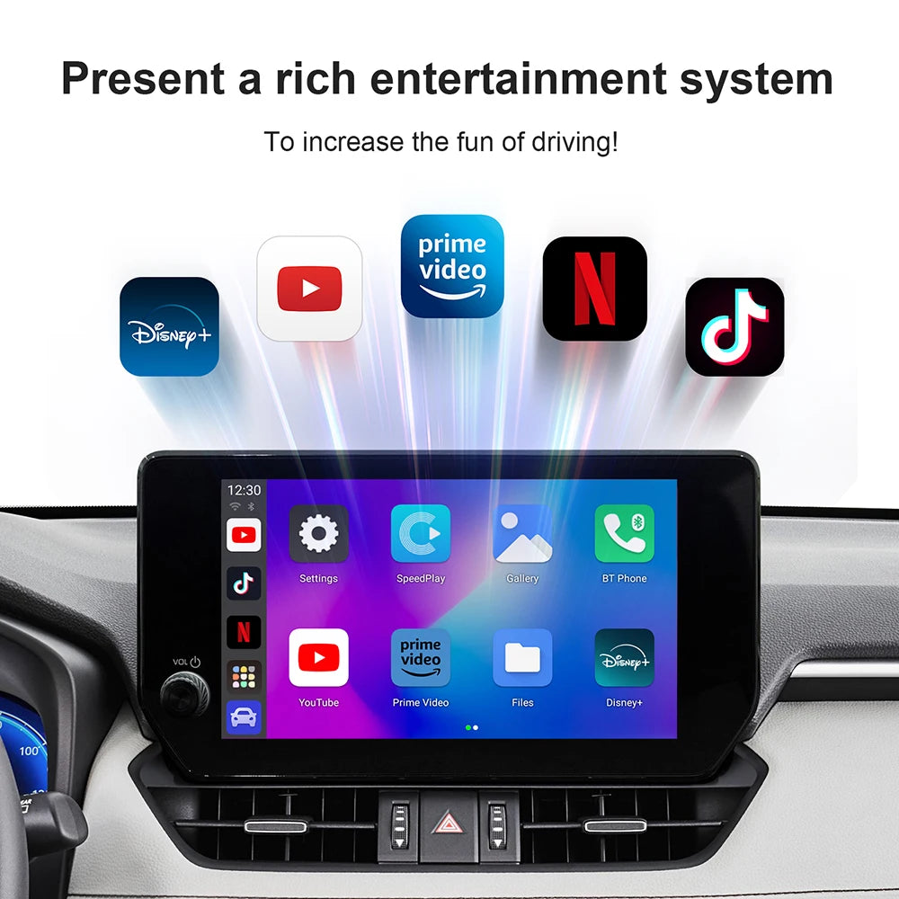 صندوق Android 13 الذكي للسيارة - محول CarPlay لاسلكي وAndroid Auto مع Netflix وYouTube لسيارات Chery Arrizo 5 و 7 وTiggo 3 و 3X و 5X