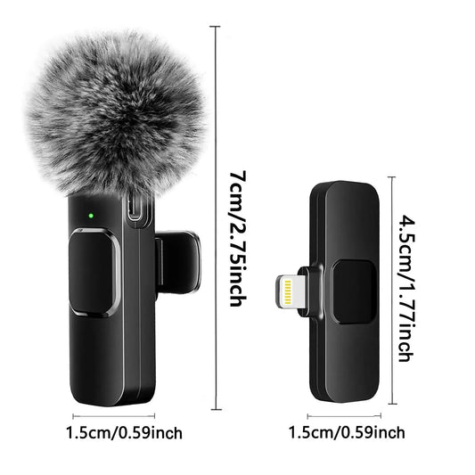 ميكروفون Lavalier لاسلكي للتسجيل - iPhone وAndroid